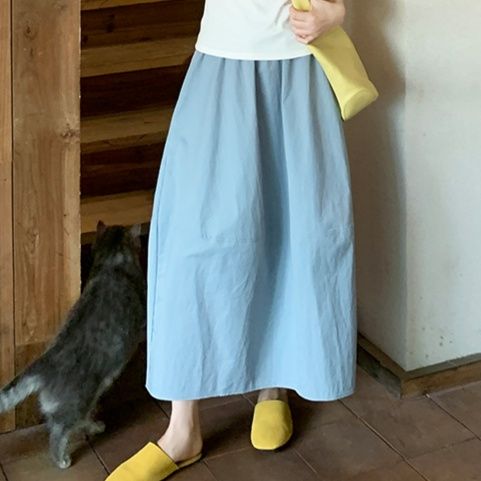高腰すっきりAラインフレアスカート