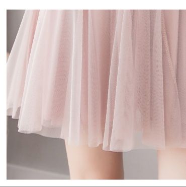 フレアスカート ふんわり軽やか柔らか素材のチュールフレアスカート