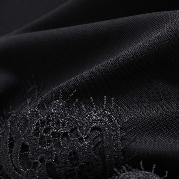 フレアスカート 裾レース刺繍エレガントフレアスカート