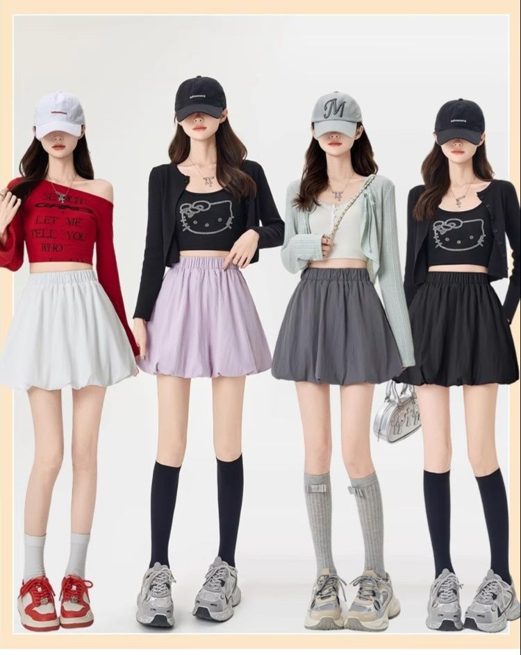 フレアスカート バルーンシルエットふんわり広がるフレアスカート