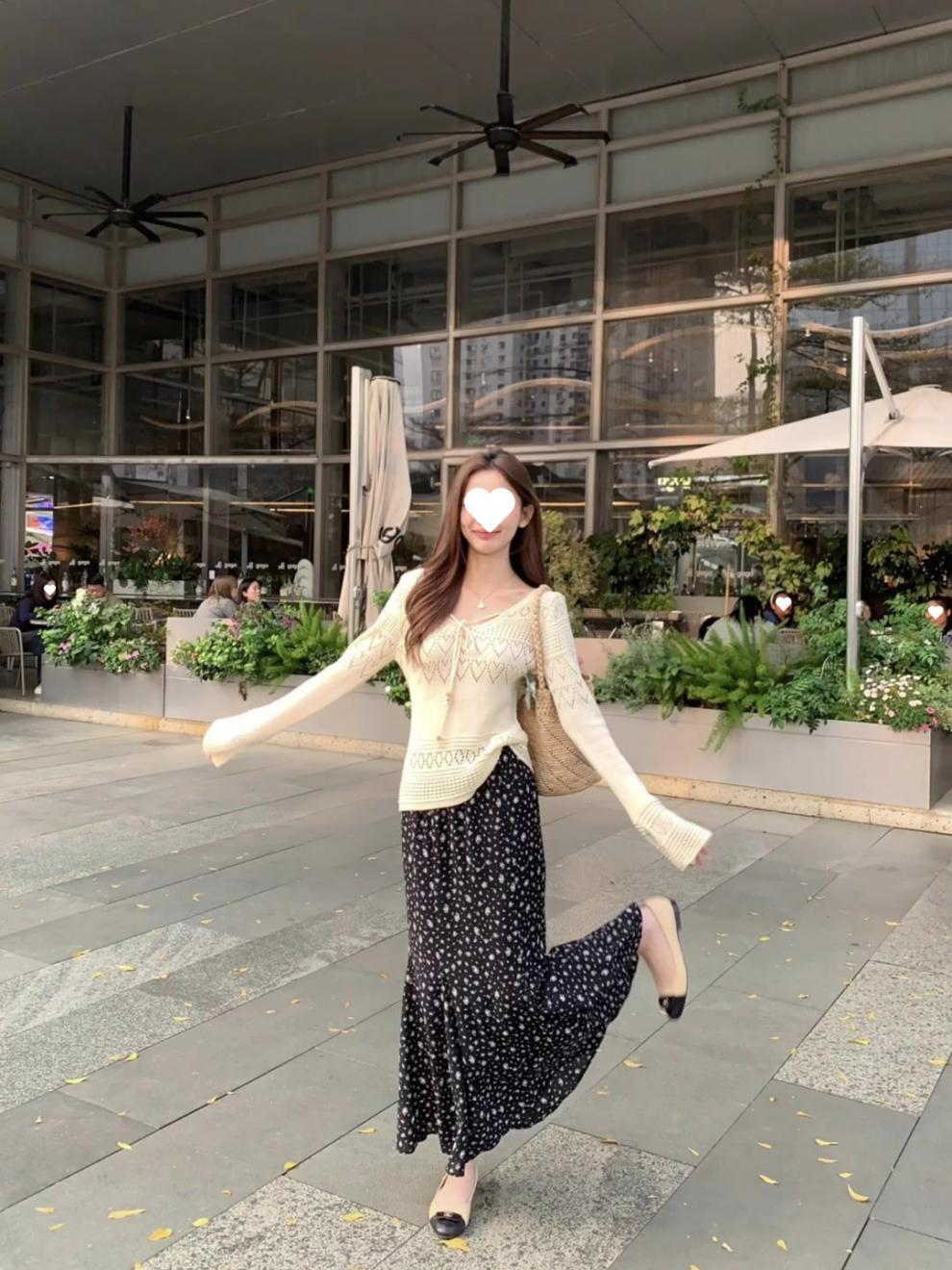 フレアスカート 小花柄マーメイドシルエットフレアスカート