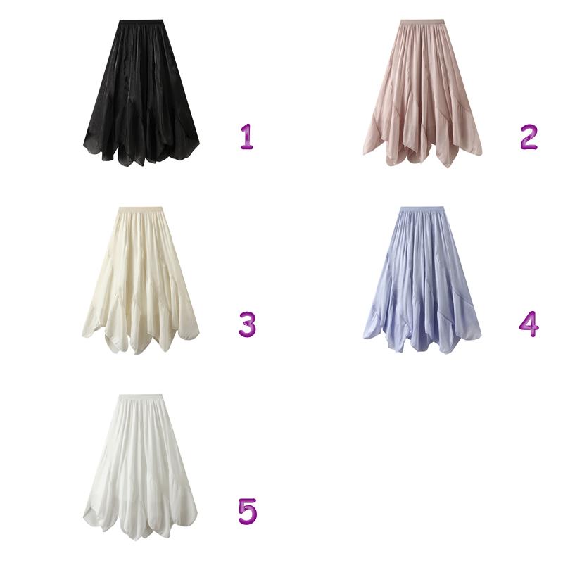 レディース マキシ・ロング丈 フレアスカート 5色展開