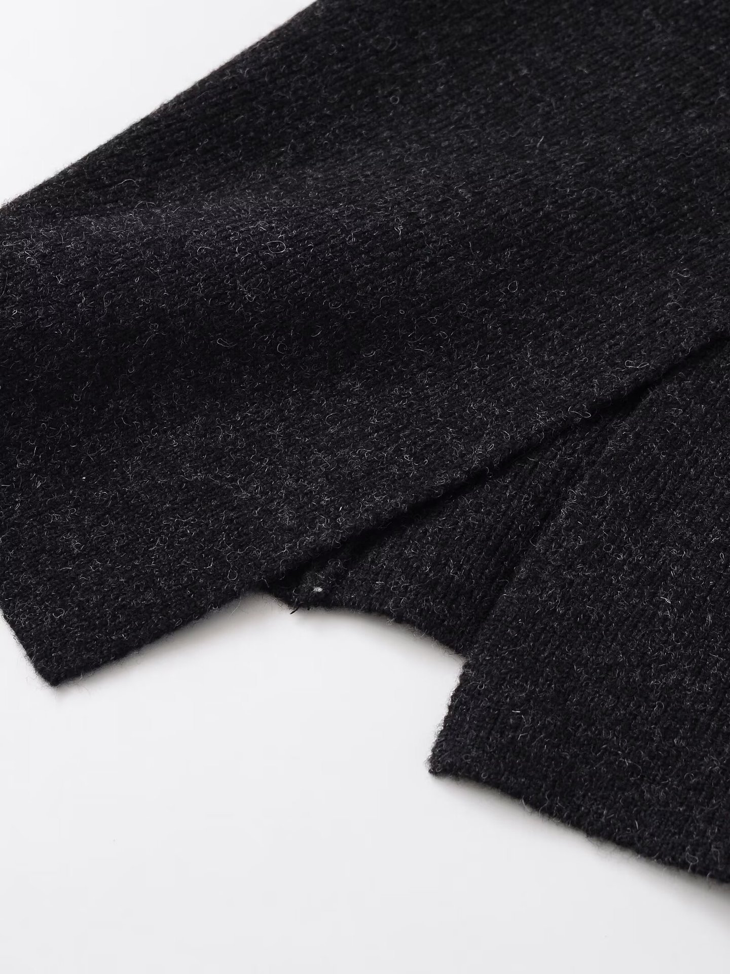 フレアスカート ラップ風デザイン上品ニットフレアスカート