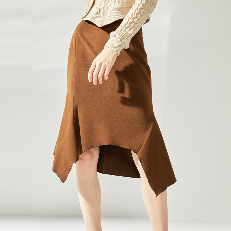 フレアスカート イレギュラーヘムラインフレアスカート