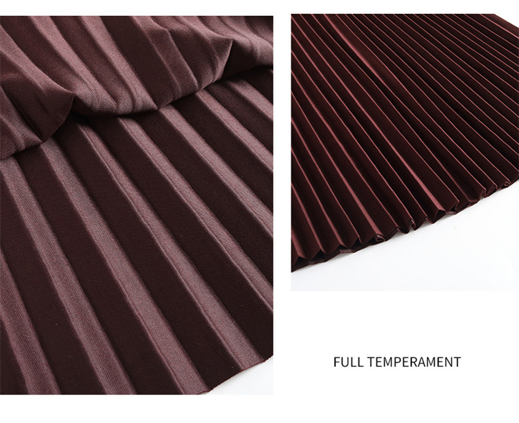 フレアスカート 上品プリーツ仕様のフレアスカートマキシ丈