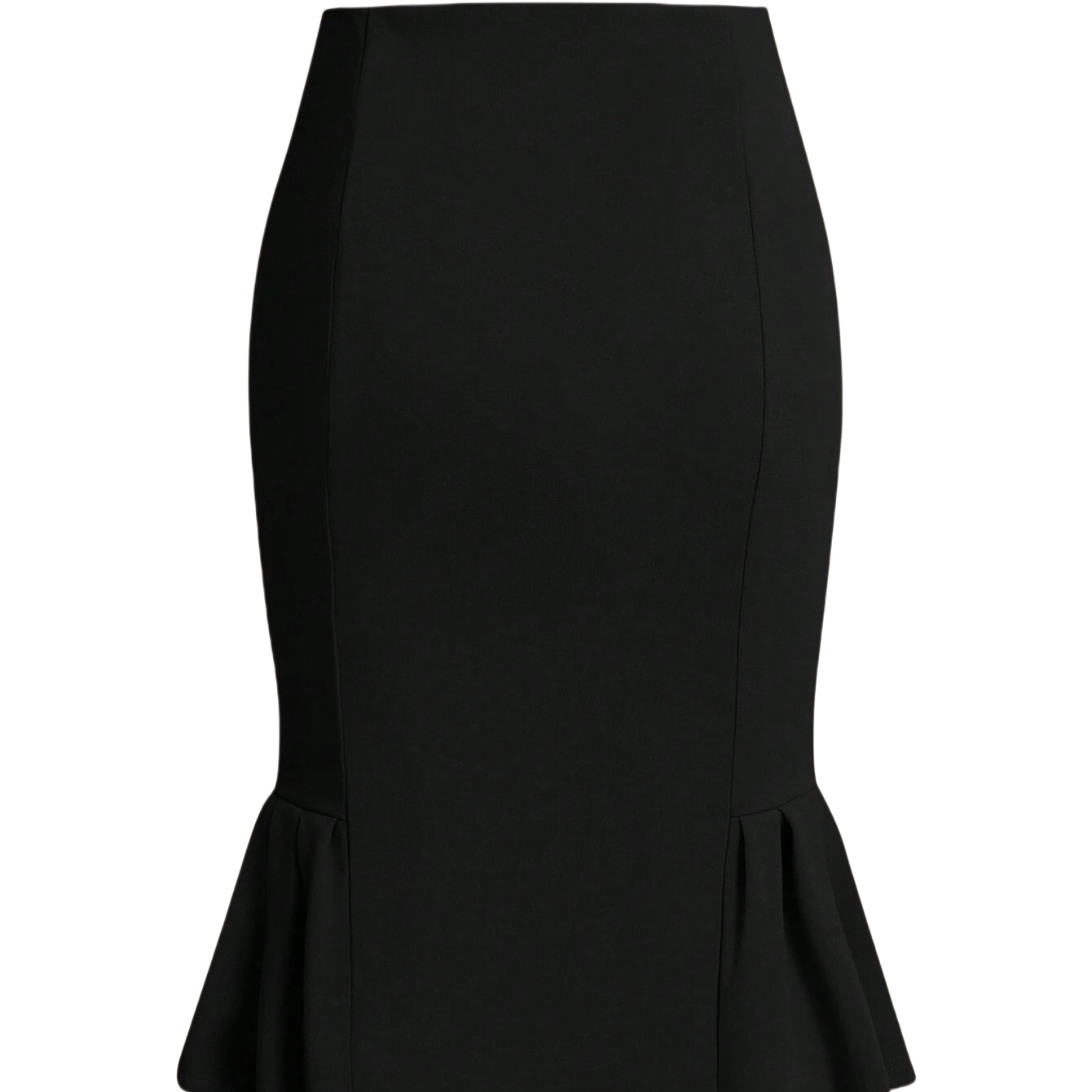 フレアスカート 裾フリルボタン飾りマーメイドフレアスカート