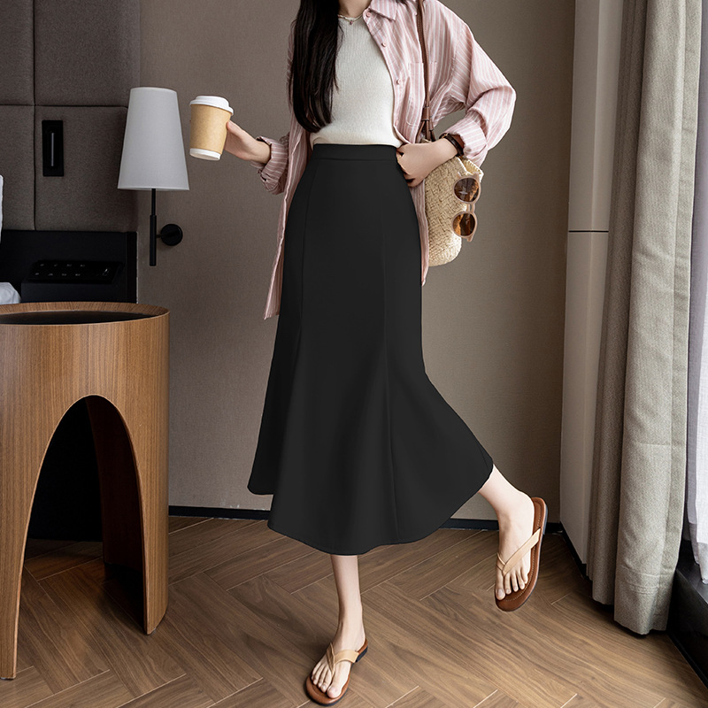 フレアスカート 裾広がりシルエット美脚見せフレアスカート