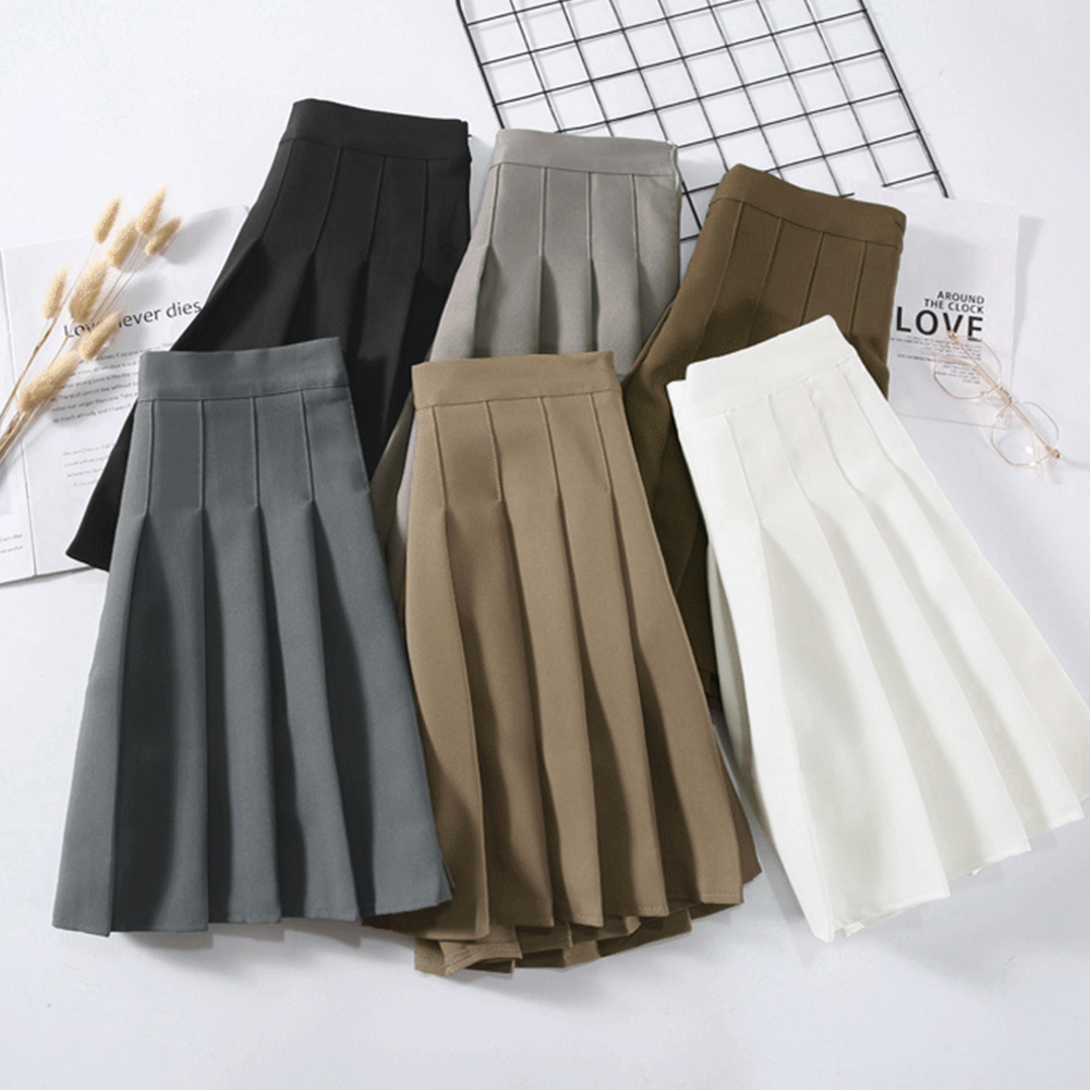 ボックスプリーツ ミニ・ショート丈 フレアスカート