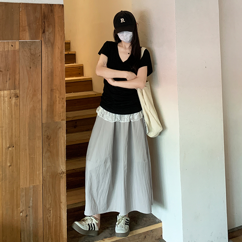 高腰すっきりAラインフレアスカート
