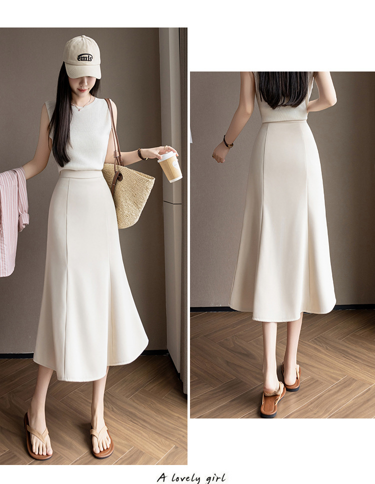 フレアスカート 裾広がりシルエット美脚見せフレアスカート