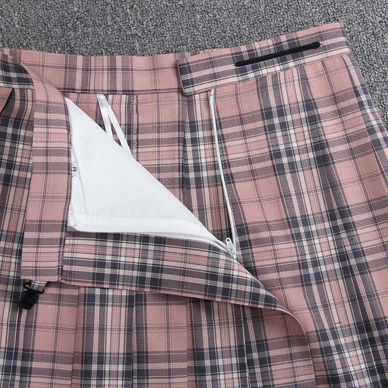 フレアスカート チェック柄プリーツフレアスカート