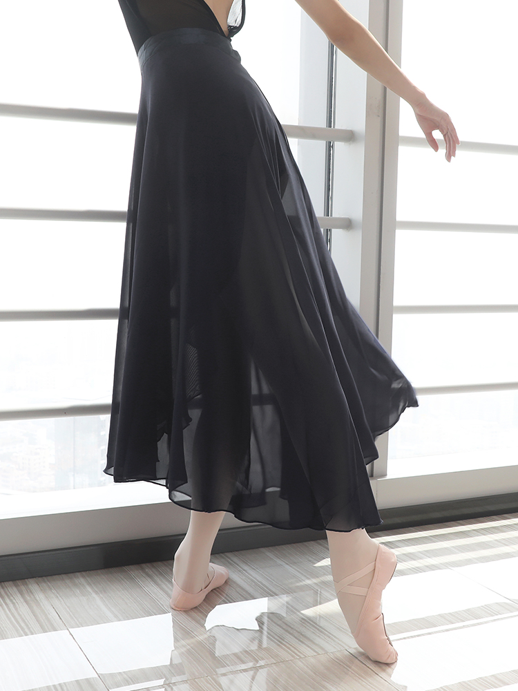 シフォンラップフレアスカート 巻きスカート