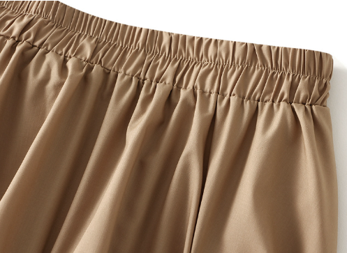 レディース マキシ・ロング丈 フレアスカート リボン付き 4色展開