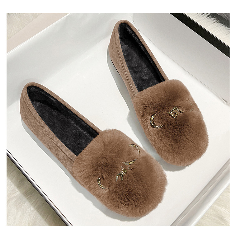 フラットシューズ  リボンチャームパンプス