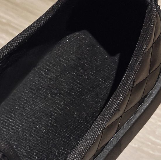 フラットシューズ キルティング厚底スリッポン
