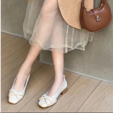 フラットシューズ 優雅な結び目 フラットパンプス