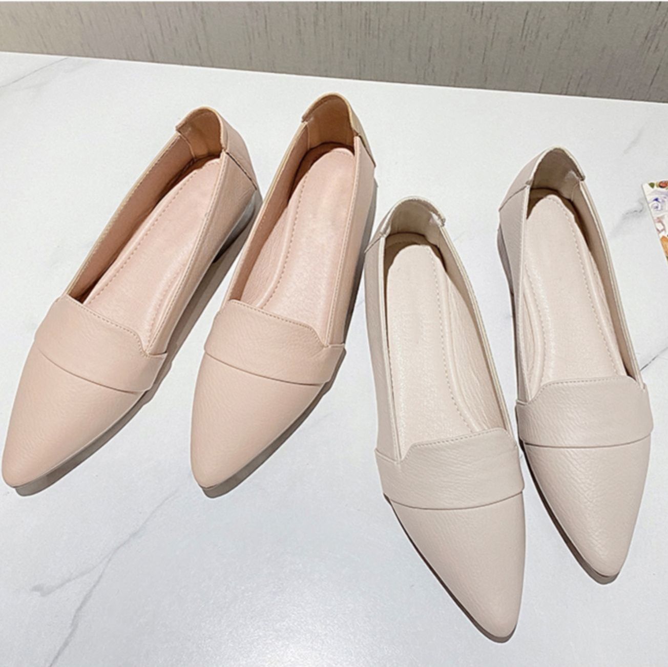 フラットシューズ シンプルトゥフラットパンプス