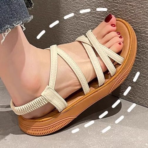 フラットシューズ クロスストラップサンダル