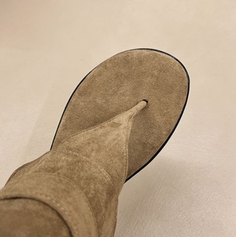 フラットシューズ トングベルトショートブーツ