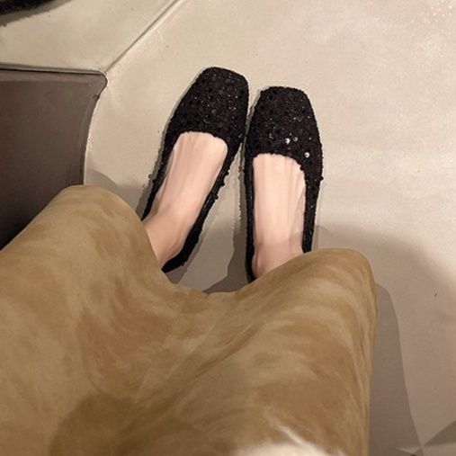フラットシューズ 煌めきフラットパンプス