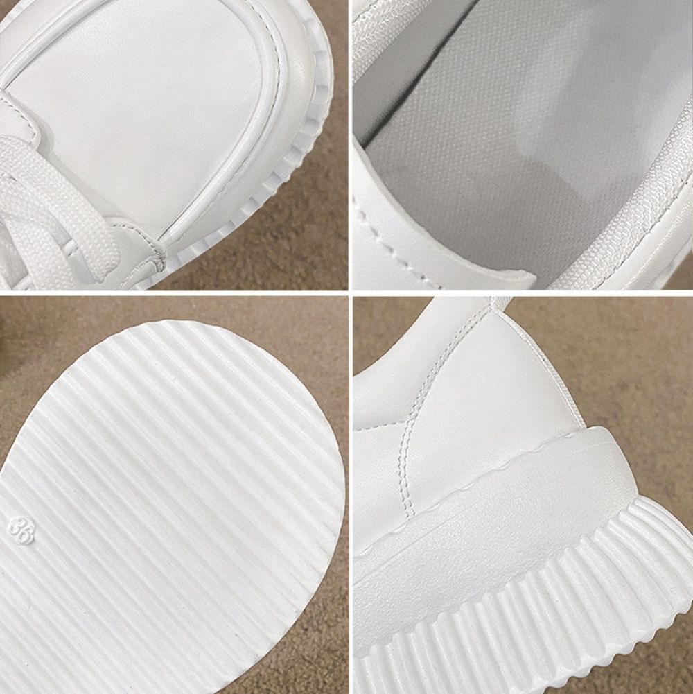 フラットシューズ  厚底レースアップローファー