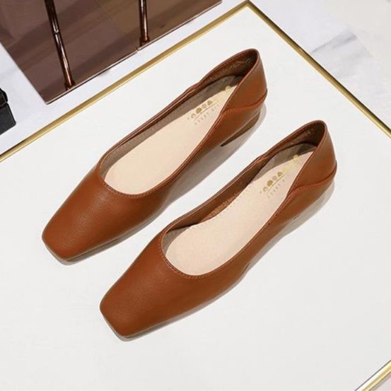 フラットシューズ 上品なシンプルパンプス