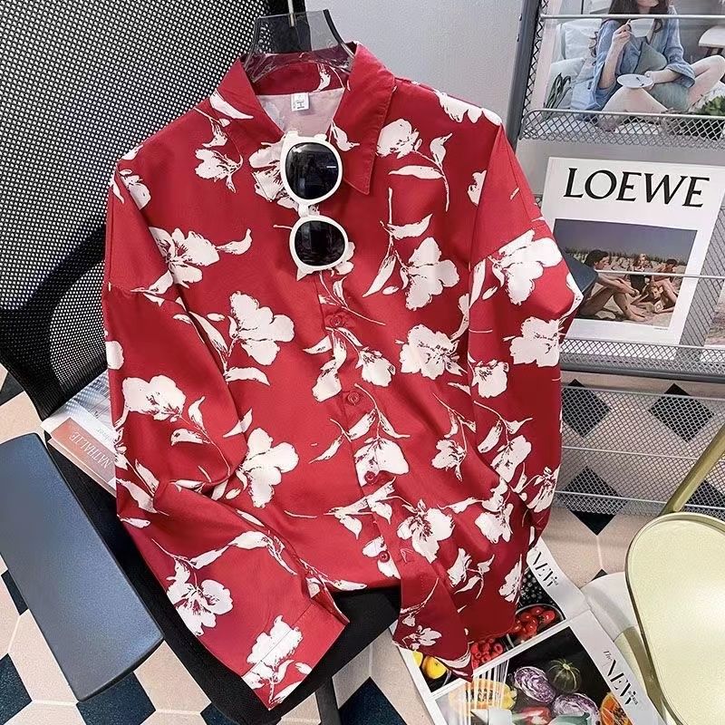 花柄 ファッション アート風デザイン 涼感ブラウス