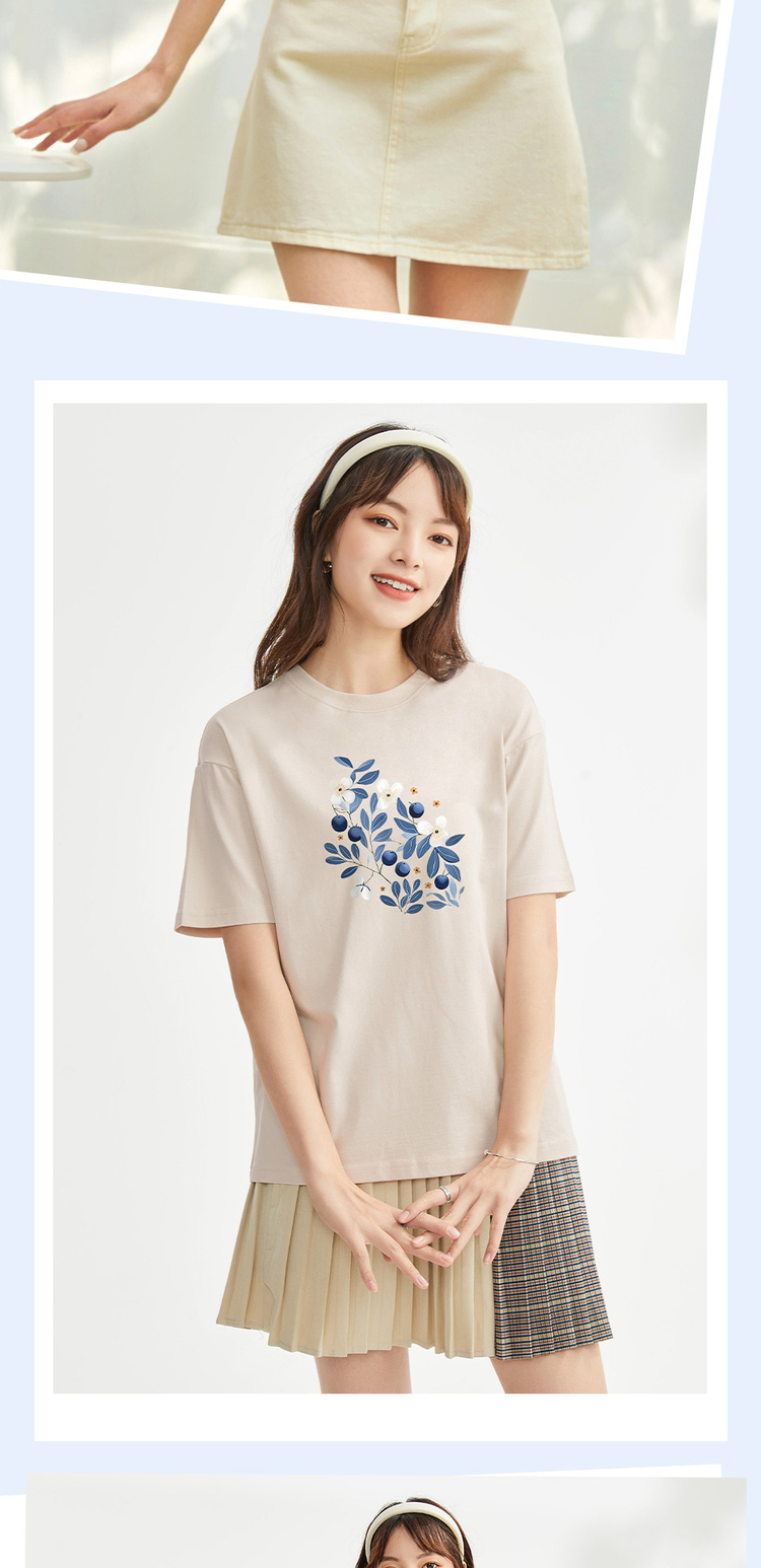 花柄 ファッション 果実と花の調和 ボタニカルTシャツ