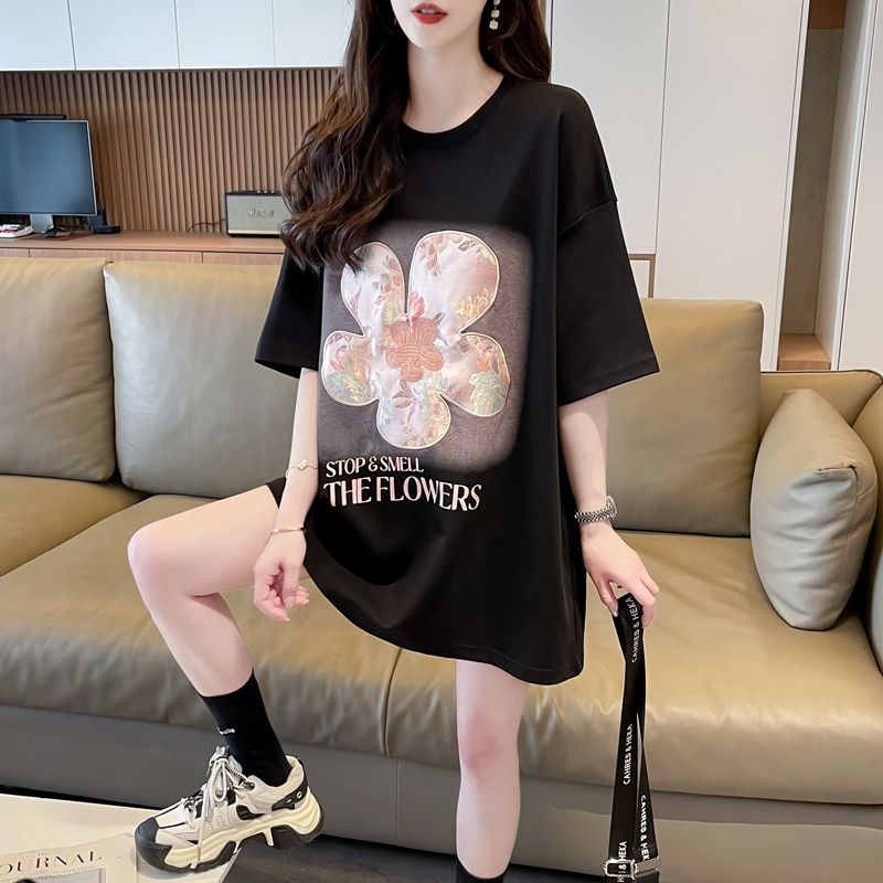 花柄 ファッション 花の香りオーバーサイズTシャツ