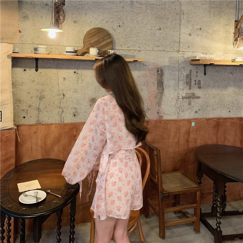 花柄 ファッション 優しい春色 花柄ブラウス スカートセット