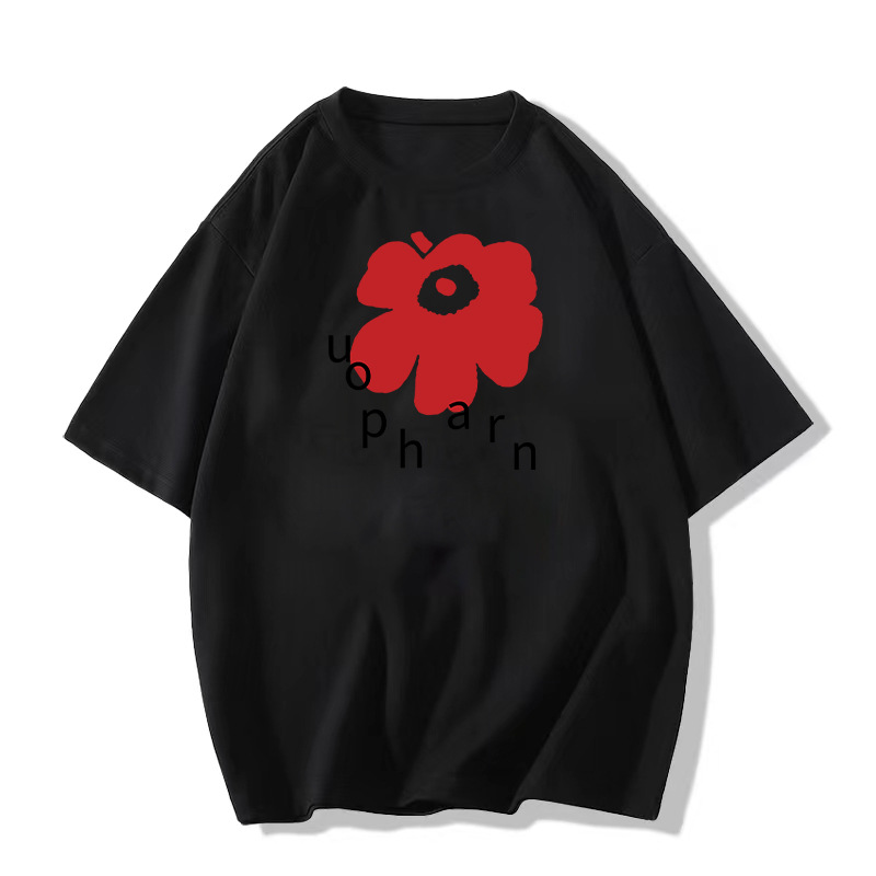 花柄 ファッション 大輪の花咲くデザインTシャツ