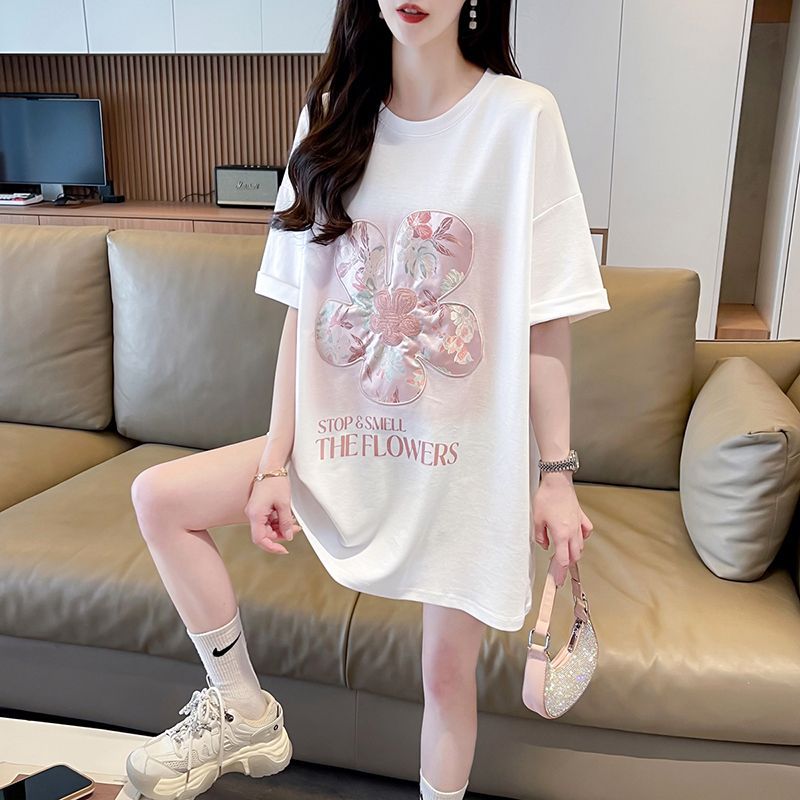 花柄 ファッション 花の香りオーバーサイズTシャツ