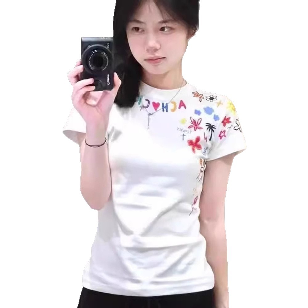 花柄 ファッション 彩り花園 刺繍デザインTシャツ