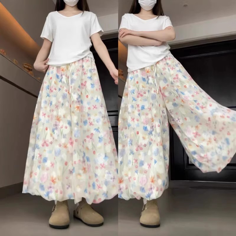 花柄 ファッション 優雅な花園ロングスカート