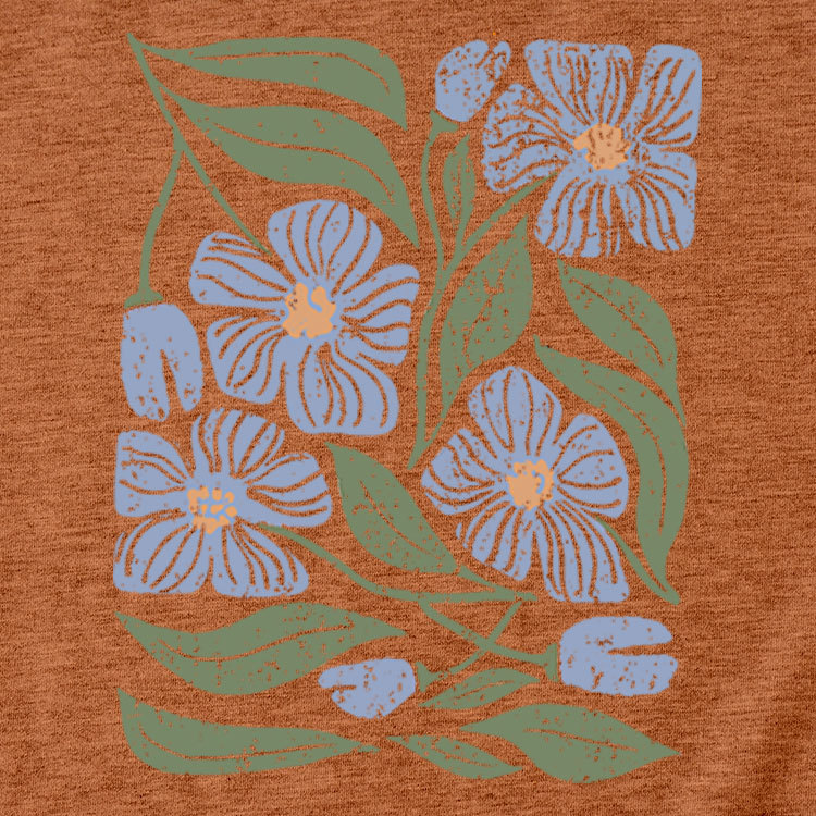 花柄 ファッション 優美な花園プリント 半袖Tシャツ