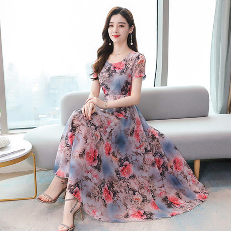 花柄 ファッション 優美な花園 ロングワンピース