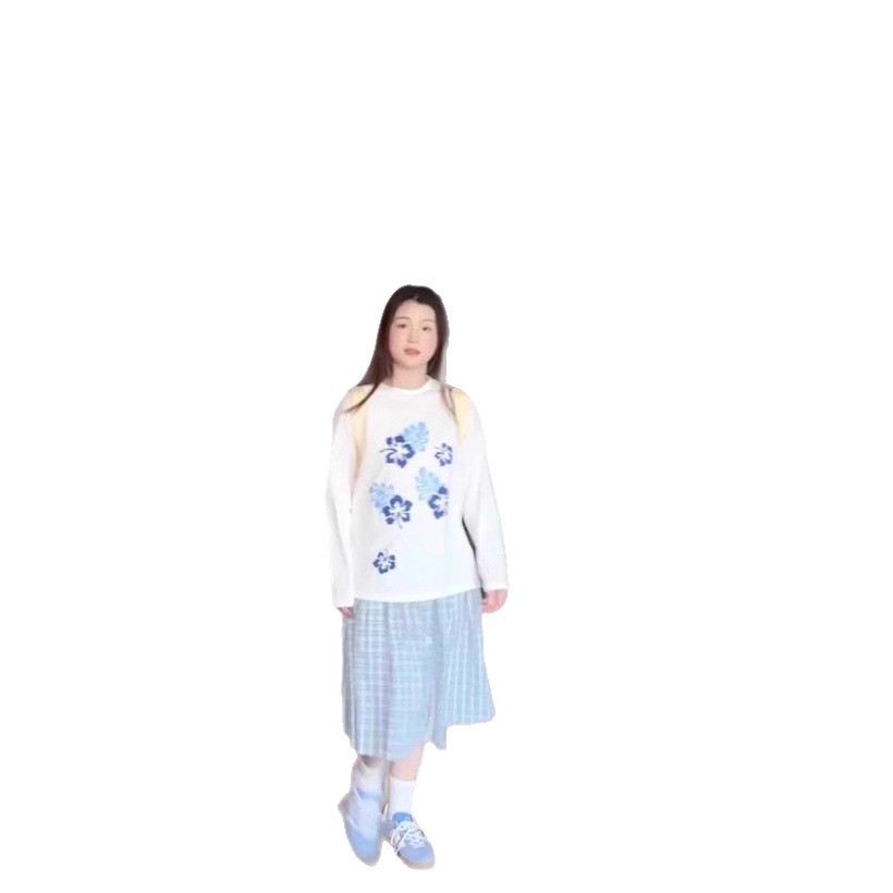 花柄 ファッション 優美な花びら舞うリラックスTシャツ