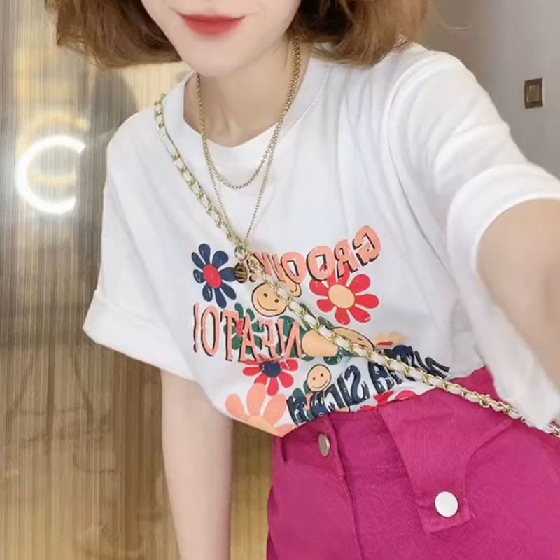 花柄 ファッション 笑顔と花咲くデザインティー