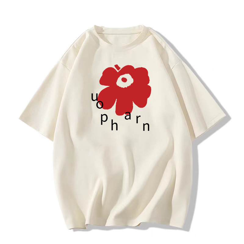 花柄 ファッション 大輪の花咲くデザインTシャツ