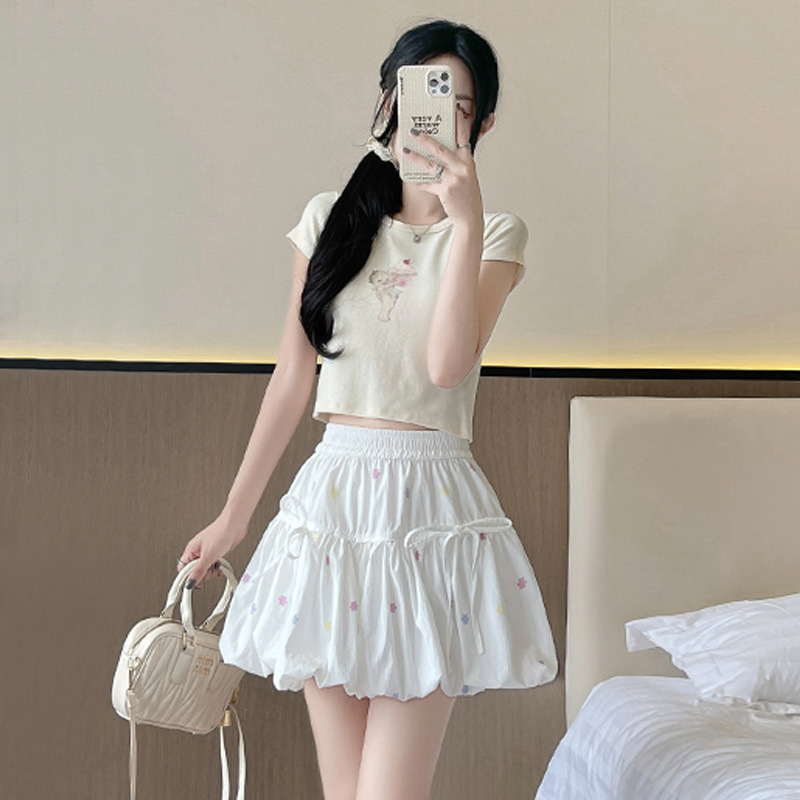 花柄 ファッション 小花散りばめバルーンスカート
