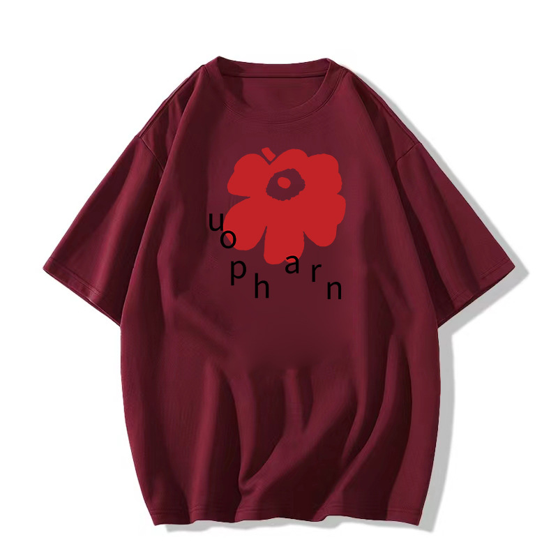 花柄 ファッション 大輪の花咲くデザインTシャツ