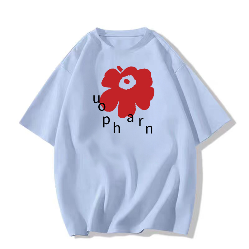 花柄 ファッション 大輪の花咲くデザインTシャツ