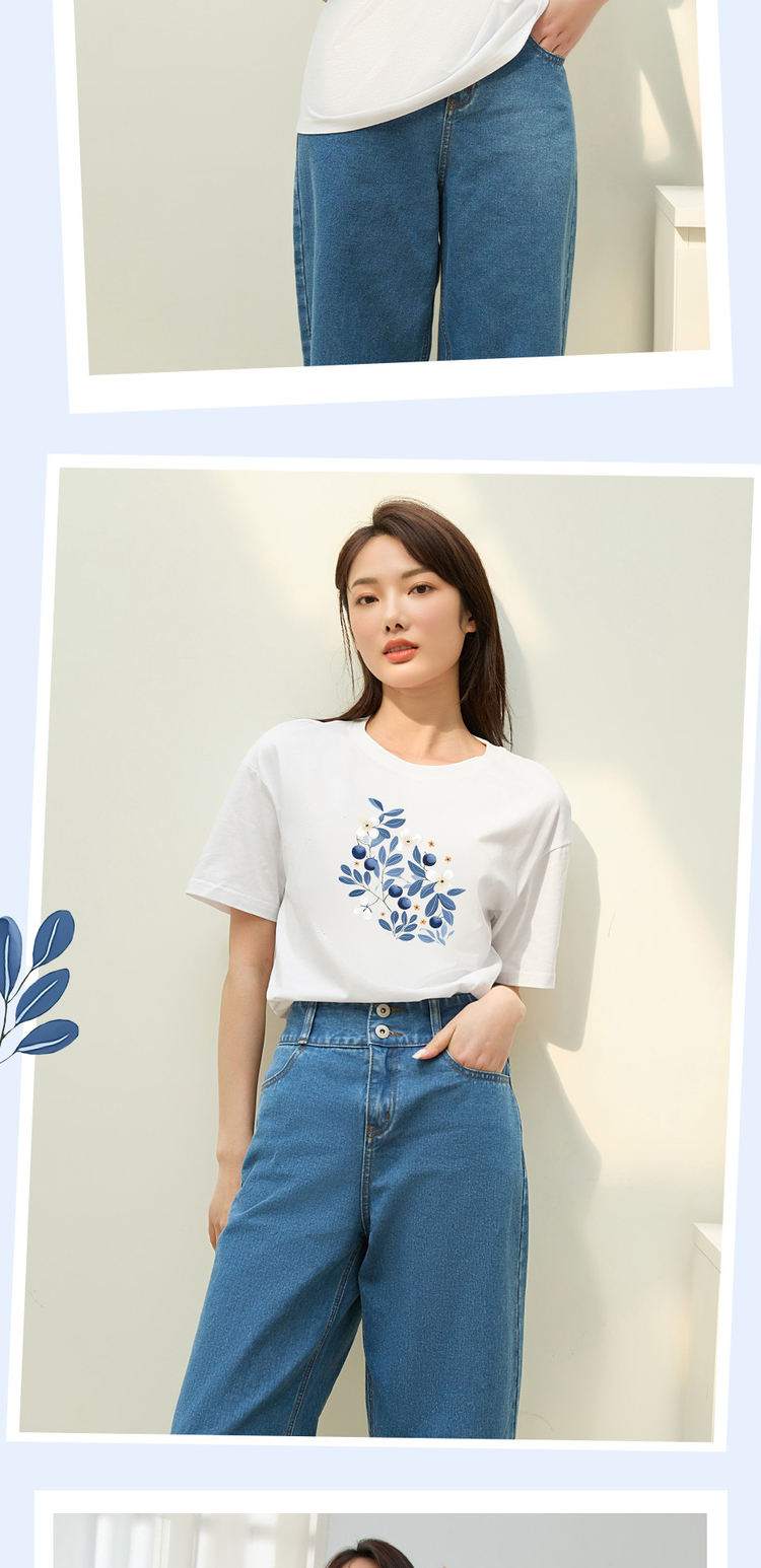 花柄 ファッション 果実と花の調和 ボタニカルTシャツ
