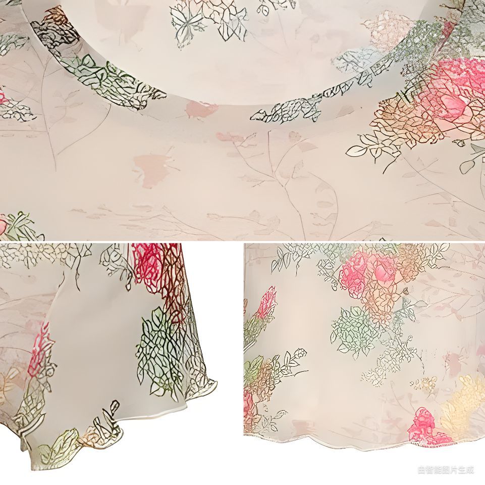 花柄 ファッション シアー花園ショートトップス