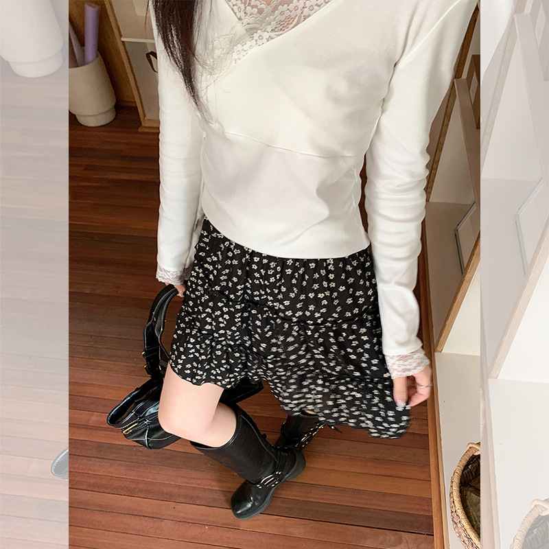 花柄 ファッション 小花柄プリーツミニスカート