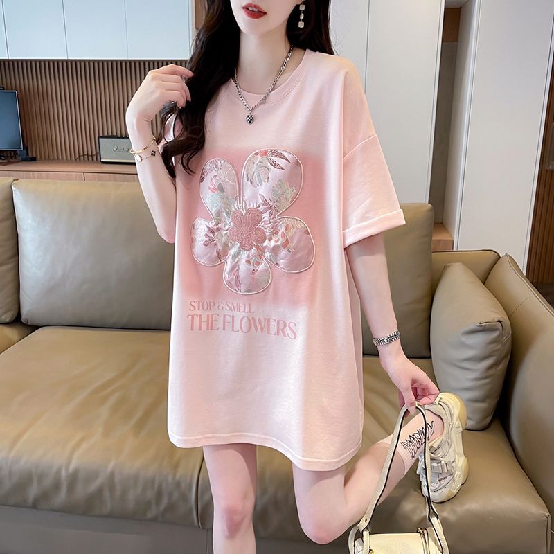 花柄 ファッション 花の香りオーバーサイズTシャツ