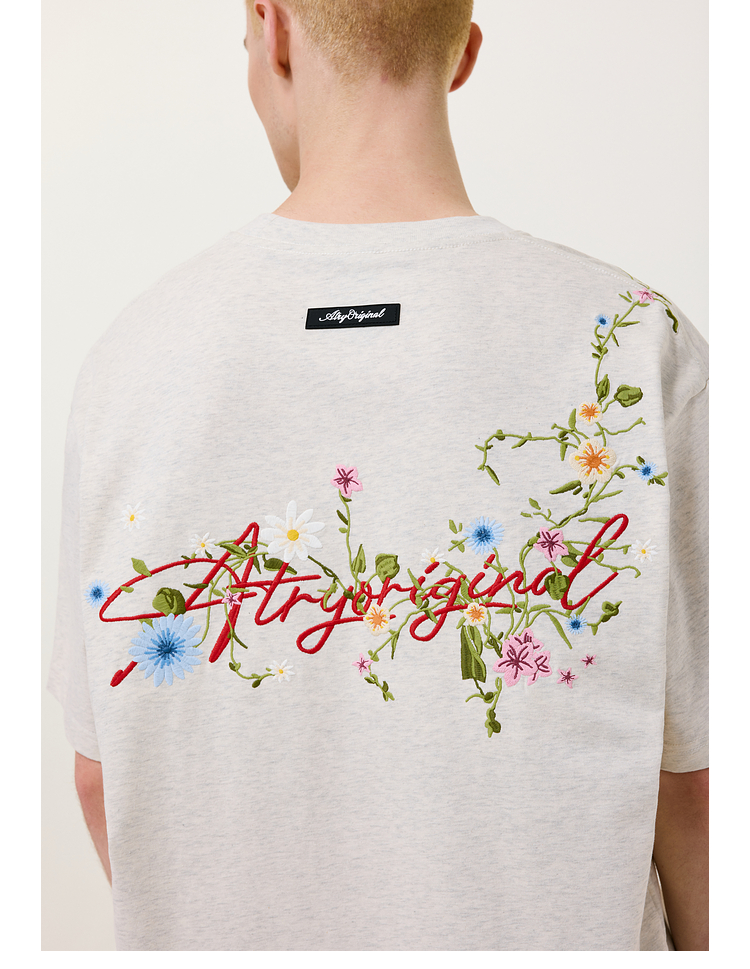 花柄 ファッション 優美な刺繍 花の架け橋 Tシャツ