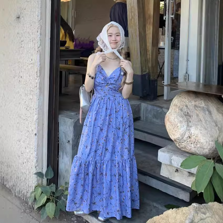 花柄 ファッション 優美な花園キャミソールワンピース
