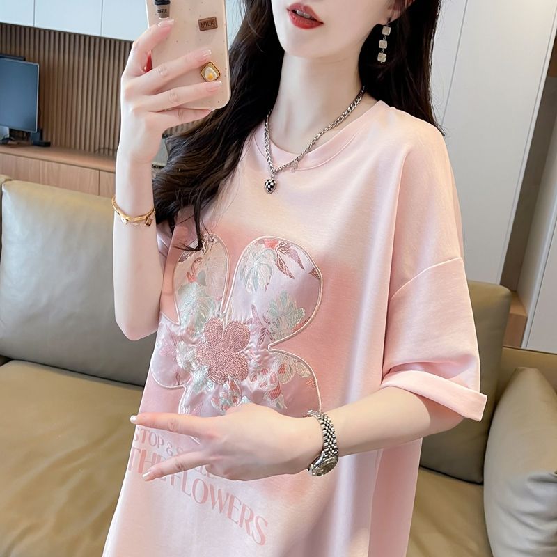 花柄 ファッション 花の香りオーバーサイズTシャツ