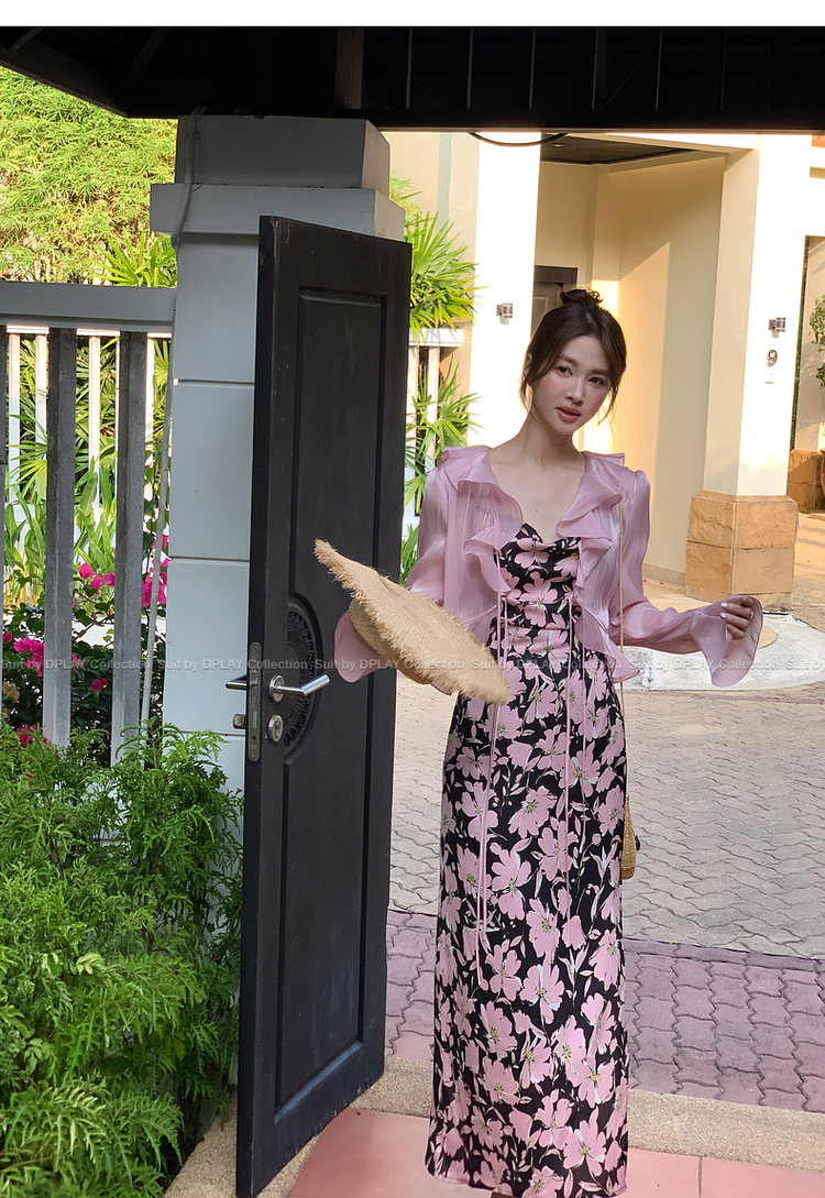 花柄 ファッション 優美な花園キャミワンピース